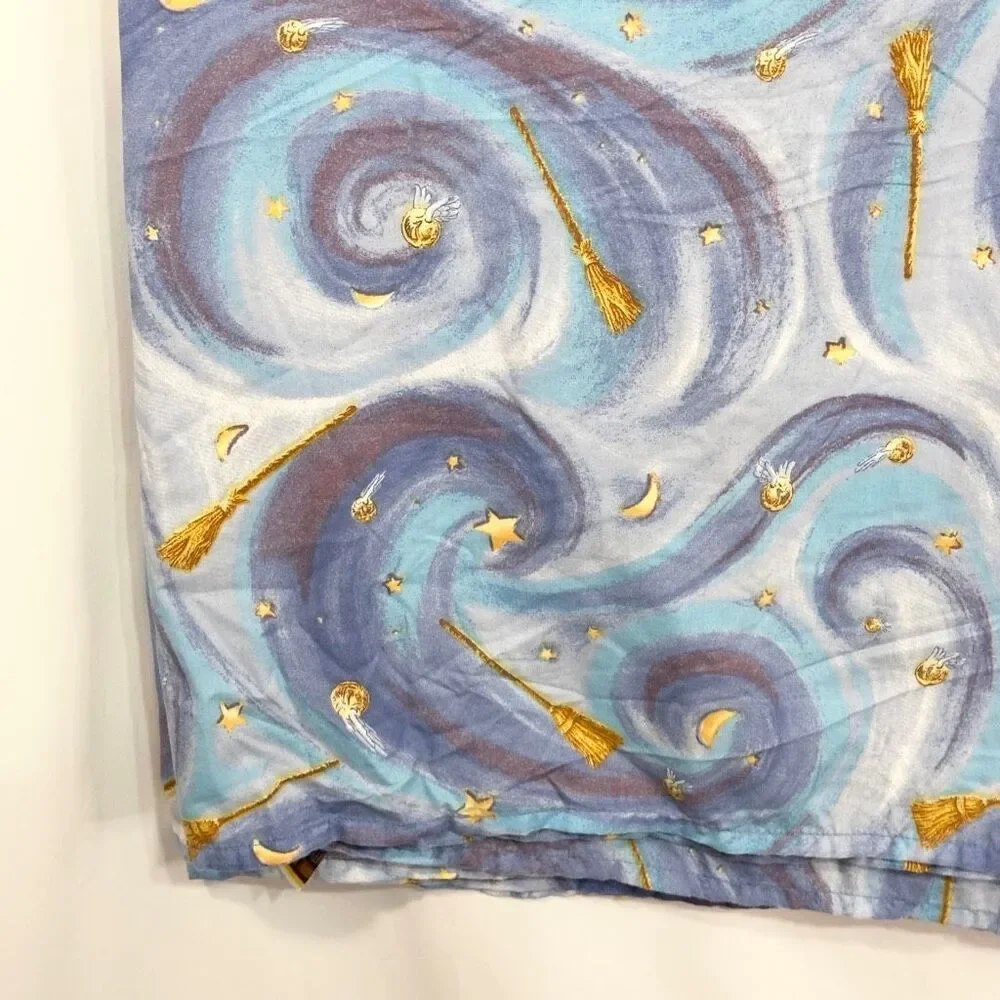 Harry Potter Twin Flat Sheet‎ Vintage 2000 Y2K Quidditch Chamber of Secrets